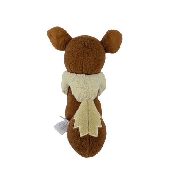 Tomy Pokemon Eevee Plush 6" Brown Closed Eyes Nintendo Stuffed Animal Toy - Picture 3 of 6